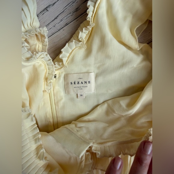 Sézane Rachelle dress in pale yellow - Picture 6 of 6